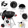 Football Sytle Bar B Que Grill and Oven with Moving Stand