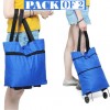 Foldable Trolley Shopping Bag Pack of 02