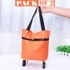 Foldable Trolley Shopping Bag Pack of 02