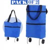 Foldable Trolley Shopping Bag Pack of 02