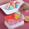 Homemade Strawberry Ice Cream Popsicle Mold for Summer Treats