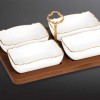 Fashion Heart-shaped Ceramic Dining Epergne Dish Set