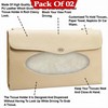 Kia Sun Visor PU Leather Car Tissue Box Holder Beige Pack Of 02