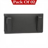 Sun Visor PU Leather Car Tissue Box Holder Black Pack OF 02