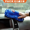 2 In 1 Microfiber Car Washing Cleaning Sponge Pack Of 02