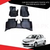 Car 5d Floor Mats (Toyota Vitz 2012-2015 Black Color)