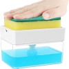 2-in-1 Pump Soap Dispenser with Sponge Caddy Kitchen and Bathroom Convenience