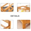 Bamboo 3 Tier Wooden Solid Wood Shoe Rack Organizer