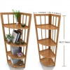 Corner Cabinet Wood Clapboard Shelf Racks 04 Tier 