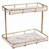 Square Bathroom Shelf Marble Cosmetic Toiletries Storage