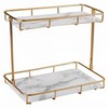 Square Bathroom Shelf Marble Cosmetic Toiletries Storage