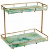 Square Bathroom Shelf Marble Cosmetic Toiletries Storage