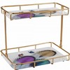 Square Bathroom Shelf Marble Cosmetic Toiletries Storage