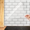 Transparent Oil Proof Kitchen Backsplash Protector Wall Sticker, Dining Room Wallpaper, Table Protector Large