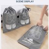 Shoes Drawstring Storage Bag Non-woven Travel Portable Bag Pack Of 40