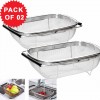 Pack of 2 Wire Mesh Sink Strainers  Efficient Over-Sink Drain Filters