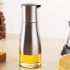 Pack of 2 - 320ml Stainless Steel Glass Oil Bottles Portable Kitchen Oil Dispensers