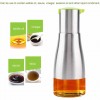 Pack of 2 - 320ml Stainless Steel Glass Oil Bottles Portable Kitchen Oil Dispensers