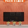 3D Self Adhesive Wall Stickers Wood Pack Of 10