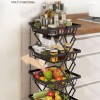 Adjustable 5 Layer Storage Trolley Shelf Bathroom Kitchen Organizer Cart Rack