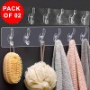 Wall Mounted Self Adhesive Strong Hooks Pack of 02 Pieces