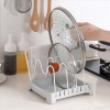 Household Pot Lid Storage Rack Cooking Dish Pan Cover Holder Pack Of 02