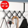 4 Hooks Stainless Steel Over The Door Hanger Coat Towel Storage Hanging Rack Pack Of 02
