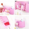 Multifunctional Bathroom Storage Shelves Toothbrush Holder Pack Of 02