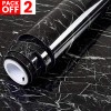 Black Marble Self Adhesive Wallpaper Pack Of 02