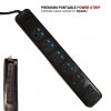 504pu Premium Protable Strip 5Socket+2ub Port Type C Usb
