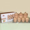 Vintage 15 Pcs Spice Jar Set With Metallic Stand