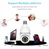 Mini HD Bulb Camera With 360 Degree PTZ Function