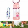 Adorable Children's Antler Water Cup with Straw and Anti-Fall Strap