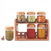 Spice Rack With 6 Airtight Jars