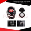 Carbon Fiber Toyota Logo Engine Start Stop Button Cover