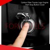 Carbon Fiber Toyota Logo Engine Start Stop Button Cover