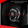 Carbon Fiber MG Logo Engine Start Stop Button Cover