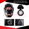Carbon Fiber Hyundai Logo Engine Start Stop Button Cover