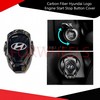 Carbon Fiber Hyundai Logo Engine Start Stop Button Cover