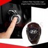 Carbon Fiber Hyundai Logo Engine Start Stop Button Cover