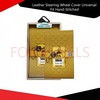 SOGO Universal Beige Leather Steering Wheel Cover Hand-Stitched Model 6057