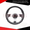 Premium 13-Inch Carbon Black Universal Steering Wheel for Cars