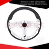 Premium 13-Inch Carbon Black Universal Steering Wheel for Cars