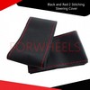 Black and Red 2 Stitching Steering Cover Premium Quality & Style