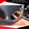 Toyota Prado 2018 Wooden Texture & Leather Steering with Airbag