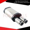 High Bass Chrome Exhaust Double Tip Quality Performance Upgrade