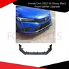 Honda Civic 2022-23 Glossy Black Front Splitter Upgrade