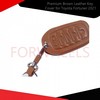 Premium Brown Leather Key Cover for Toyota Fortuner 2021