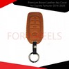 Premium Brown Leather Key Cover for Toyota Fortuner 2016-2020