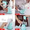 3 Blade Rotary Cheese Vegetable Slicer Effortless Food Preparation
